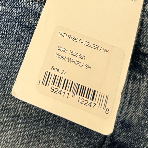 MOTHER denim jeans, The Mid Rise Dazzler Ankle, Wash: whiplash, size 27 - Picture 11 of 11